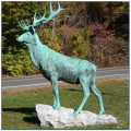 Outdoor Antique Life Size Bronze Elk Sculpture for Garden decoration
